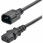 StarTech.com 2ft (60cm) Power Extension Cord, IEC 60320 C14 to C13 PDU Power Cord, 10A 250V, 18AWG, UL Listed Components - 2ft power (Fleet Network)