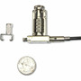 Noble TZ07TNR Compact Combination Wedge Lock Non Resettable - Non-Resettable - Combination Lock - Silver - Stainless Steel PVC Coated TZ07TNR