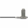 Noble TZ07TNR Compact Combination Wedge Lock Non Resettable - Non-Resettable - Combination Lock - Silver - Stainless Steel PVC Coated TZ07TNR