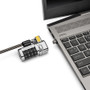 Kensington ClickSafe Combination Laptop Lock for Nano Security Slot - Resettable - 4-digit - Patented T-bar/Combination Lock - Carbon (K68103WW)