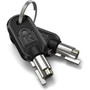 Kensington Keyed Cable Lock Surface Pro - Keyed Lock - Black Silver - Carbon Steel Plastic - 59 ft - For Notebook K68134WW