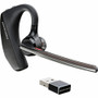 Poly Voyager 5200 USB-A UC Headset - Google Assistant, Siri - Mono - USB Type A, Micro USB - Wireless - Bluetooth - 98.4 ft - 32 Ohm - (Fleet Network)