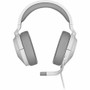 Corsair HS55 STEREO Wired Gaming Headset - White - Stereo - Mini-phone (3.5mm) - Wired - 32 Ohm - 20 Hz - 20 kHz - Over-the-head - - - (Fleet Network)
