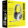 Corsair HS55 STEREO Wired Gaming Headset - White - Stereo - Mini-phone (3.5mm) - Wired - 32 Ohm - 20 Hz - 20 kHz - Over-the-head - - - (CA-9011261-NA)