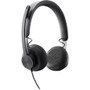 Logitech Zone Headset - Stereo - USB Type C - Wired - 32 Ohm - 20 Hz - 16 kHz - Over-the-head - Binaural - Circumaural - 6.2 ft Cable (Fleet Network)