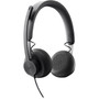 Logitech Zone Headset - Stereo - USB Type C - Wired - 32 Ohm - 20 Hz - 16 kHz - Over-the-head - Binaural - Circumaural - 62 ft Cable 981-000876
