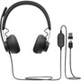 Logitech Zone Headset - Stereo - USB Type C - Wired - 32 Ohm - 20 Hz - 16 kHz - Over-the-head - Binaural - Circumaural - 62 ft Cable 981-000876