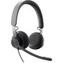 Logitech Zone Headset - Stereo - USB Type C - Wired - 32 Ohm - 20 Hz - 16 kHz - Over-the-head - Binaural - Circumaural - 62 ft Cable 981-000876