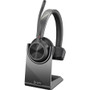 Poly Voyager 4300 UC 4310 Headset - Mono - USB Type A - Wireless - Bluetooth - 164 ft - 20 Hz - 20 kHz - On-ear - Monaural - Ear-cup - (Fleet Network)