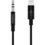 Belkin 3.5 mm Audio Cable With Lightning Connector - 6 ft Lightning/Mini-phone Audio/Data Transfer Cable for Speaker, iPhone, Audio - (AV10172BT06-BLK)
