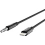 Belkin 35 mm Audio Cable With Lightning Connector - 6 ft LightningMini-phone AudioData Transfer Cable for Speaker iPhone Audio - AV10172BT06-BLK