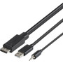 Belkin TAA DP/USB/Aud SKVM CBL, DP M/M; USB A/B - 6 ft KVM Cable for Computer, Server, KVM Switch, Keyboard, Mouse - First End: 1 x - (F1D9019B06T)