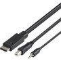 Belkin TAA DP/USB/Aud SKVM CBL, DP M/M; USB A/B - 6 ft KVM Cable for Computer, Server, KVM Switch, Keyboard, Mouse - First End: 1 x - (F1D9019B06T)