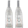 Tripp Lite by Eaton Cat6 UTP Patch Cable (RJ45) - M/M, Gigabit, Snagless, Molded, Slim, Gray, 8 in. - 8" Category 6 Network Cable for (Fleet Network)