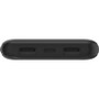 Belkin BOOST&uarr;CHARGE Power Bank - For iPhone, AirPod, Smartphone, iPad - Lithium Ion (Li-Ion) - 10000 mAh - 3 x USB - Black (BPB011btBK)