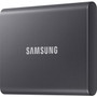 Samsung T7 MU-PC2T0TAM 2 TB Portable Solid State Drive - External - PCI Express NVMe - Titan Gray - Gaming Console Desktop PC - USB MU-PC2T0TAM