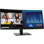 Lenovo ThinkVision P34W-20 34" Class UW-QHD Curved Screen LCD Monitor - 21:9 - Raven Black - 34" Viewable - In-plane Switching (IPS) - (Fleet Network)