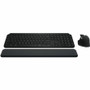 Logitech MX Keys S Combo - Performance Wireless Keyboard and Mouse with Palm Rest - USB Bluetooth Keyboard - Black - USB Wireless - - (Fleet Network)