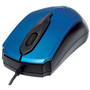 Manhattan Edge USB Wired Mouse, Blue, 1000dpi, USB-A, Optical, Compact, Three Button with Scroll Wheel, Low friction base, Three Year (Fleet Network)