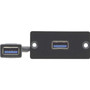 Kramer USB 3.0 (A/A) Wall Plate Insert - Black (Fleet Network)