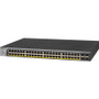 Netgear Gigabit PoE+ Smart Switches with Remote/Cloud Management - 48 Ports - Manageable - Gigabit Ethernet - 10/100/1000Base-TX, - 2 (GS752TPP-300NAS)