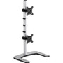 Atdec dual stack or single monitor desk mount with a freestanding base. VESA 75x75, 100x100. Suits flat and curved displays. - dual up (Fleet Network)