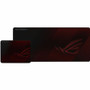 Asus ROG Scabbard II Gaming Mouse Pad - 0.12" (3 mm) x 15.75" (400 mm) Dimension - Black, Red - Rubber, Woven Fabric - Spill Scratch - (NC08 ROG SCABBARD II)