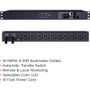 CyberPower Switched ATS PDU PDU44002 10-Outlets PDU - Switched - NEMA L5-20P - 10 x NEMA 5-20R - 120 V AC - Network (RJ-45) - 1U - - (PDU44002)