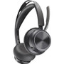 Poly Voyager Focus 2 USB-A Bluetooth Stereo Headset - Siri, Google Assistant - Stereo - USB Type A - Wired/Wireless - Bluetooth - ft - (76U46AA)