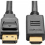 Kensington DisplayPort/HDMI Audio/Video Cable - 6 ft DisplayPort/HDMI A/V Cable for Audio/Video Device, Docking Station, Projector, - (K33025WW)