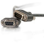 C2G 15ft RS232 DB9 Cable with Low Profile Connectors - In Wall Rated - M/F - 15 ft Serial Data Transfer Cable - First End: 1 x 9-pin - (52160)
