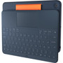 Logitech Rugged Combo 3 Rugged KeyboardCover Case Apple iPad 8th Generation iPad 7th Generation Tablet - Blue - Pry Resistant - 920-010341