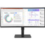 LG Ultrawide 34BQ77QB-B 34" Class Webcam UW-QHD Curved Screen LED Monitor - 21:9 - Textured Black - 34" Viewable - In-plane Switching (Fleet Network)