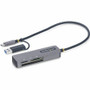 StarTech.com USB 3.0 Multi-Media Memory Card Reader, SD/microSD/CompactFlash, USB-C 5Gbps External Card Reader with Attached USB-A - a (Fleet Network)