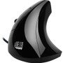 Adesso Left-Handed Vertical Ergonimic Mouse - Optical - Cable - Black - USB - 2400 dpi - Scroll Wheel - 6 Button(s) - Left-handed (IMOUSE E9)