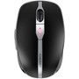 CHERRY MW 9100 Rechargeable Wireless Mouse - Wireless - BluetoothRadio Frequency - 240 GHz - Rechargeable - Black - USB - 2400 dpi - JW-9100US-2