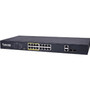 Vivotek 16xFE PoE + 2xGE Combo Unmanaged Switch - 18 Ports - Gigabit Ethernet, Fast Ethernet - 10/100/1000Base-T, 100/1000Base-X, - - (Fleet Network)