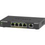 Netgear GS305P Ethernet Switch - 5 Ports - Gigabit Ethernet - 2 Layer Supported - 66.78 W Power Consumption - 63 W PoE Budget - PoE - (Fleet Network)