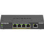 Netgear GS305P Ethernet Switch - 5 Ports - Gigabit Ethernet - 2 Layer Supported - 66.78 W Power Consumption - 63 W PoE Budget - PoE - (GS305P-300NAS)