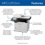 Brother MFCL5915DW Laser Multifunction Printer - Monochrome - 50 ppm Mono Print - 1200 x 1200 dpi Print - Automatic Duplex Print - Up MFCL5915DW