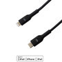 Apple iPhone 8-pin Lightning to USB Type-C Male Cable - Black - 3ft