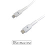 Apple iPhone 8-pin Lightning to USB Type-C Male Cable - White - 3ft