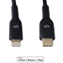 Apple iPhone 8-pin Lightning to USB Type-C Male Cable - Black - 6ft
