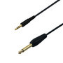 3.5mm Stereo Male to TS Male Mono Cable - Riser Rated CMR/FT4 - 1ft