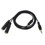 3.5mm Stereo Male to 2x 3.5mm Stereo Female Cable - 6ft