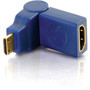 C2G HDMI Mini Port Saver Adapter - 1 x HDMI Female Digital Audio/Video - 1 x Mini HDMI Male Digital Audio/Video - Blue (40434)