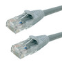 RJ45 Cat6A Plenum UTP Solid Patch Cable - CMP/FT6 - Grey - 1ft