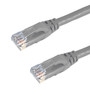 10ft RJ45 Cat6 600MHz UTP - Molded Boot Patch Cable CMR/FT4 - Grey