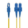 OS2 Singlemode Duplex SC/SC 9 Micron Short Boots - Fiber Optic Patch Cable - 1.6mm Jacket - OFNP Plenum - 1m