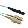 OM3 Multimode Duplex MTRJ/SC 50 Micron - Fiber Optic Patch Cable - 2mm Jacket - LSZH/OFNR - 1m